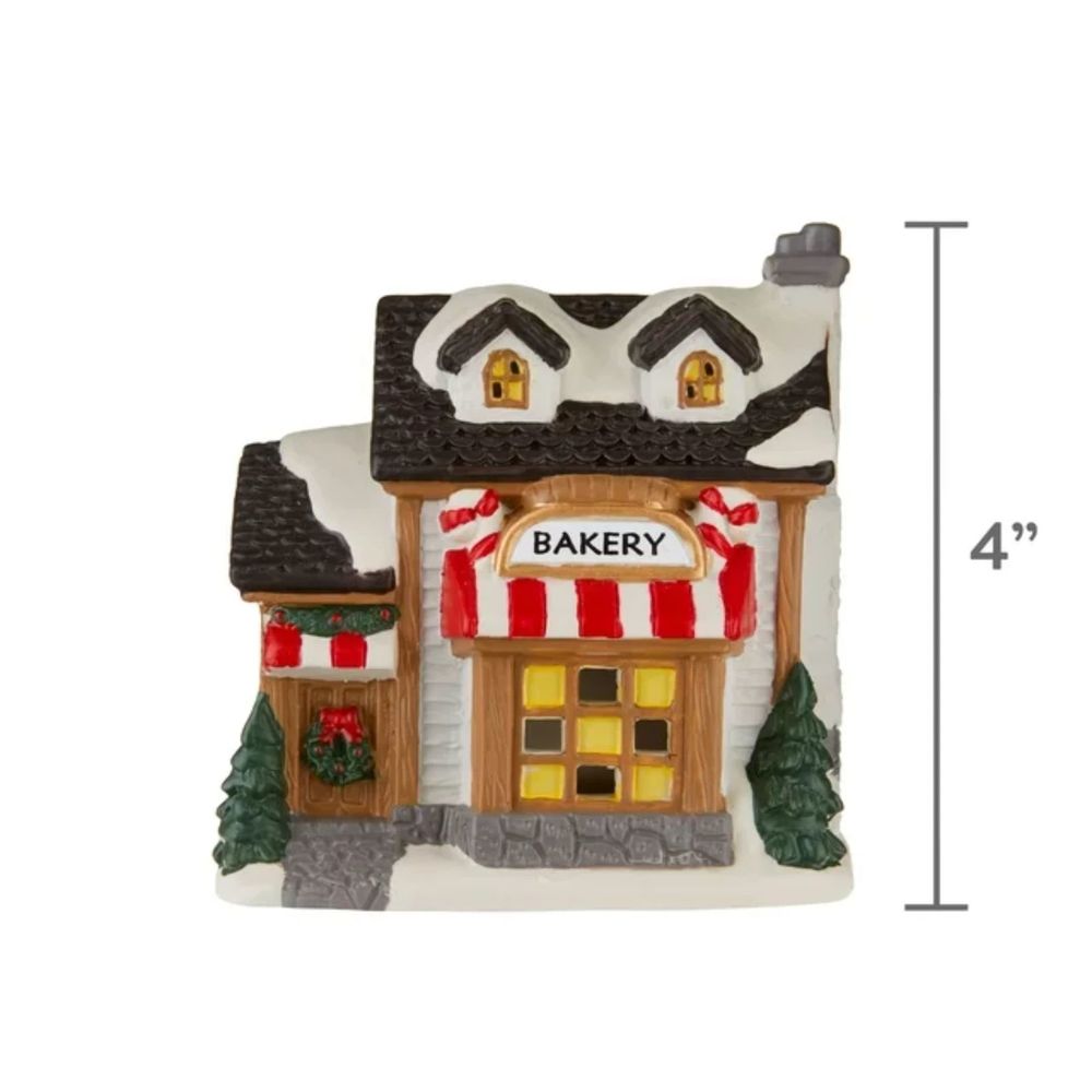 Holiday Time Mini Houses Christmas Village 8 PIECE Set